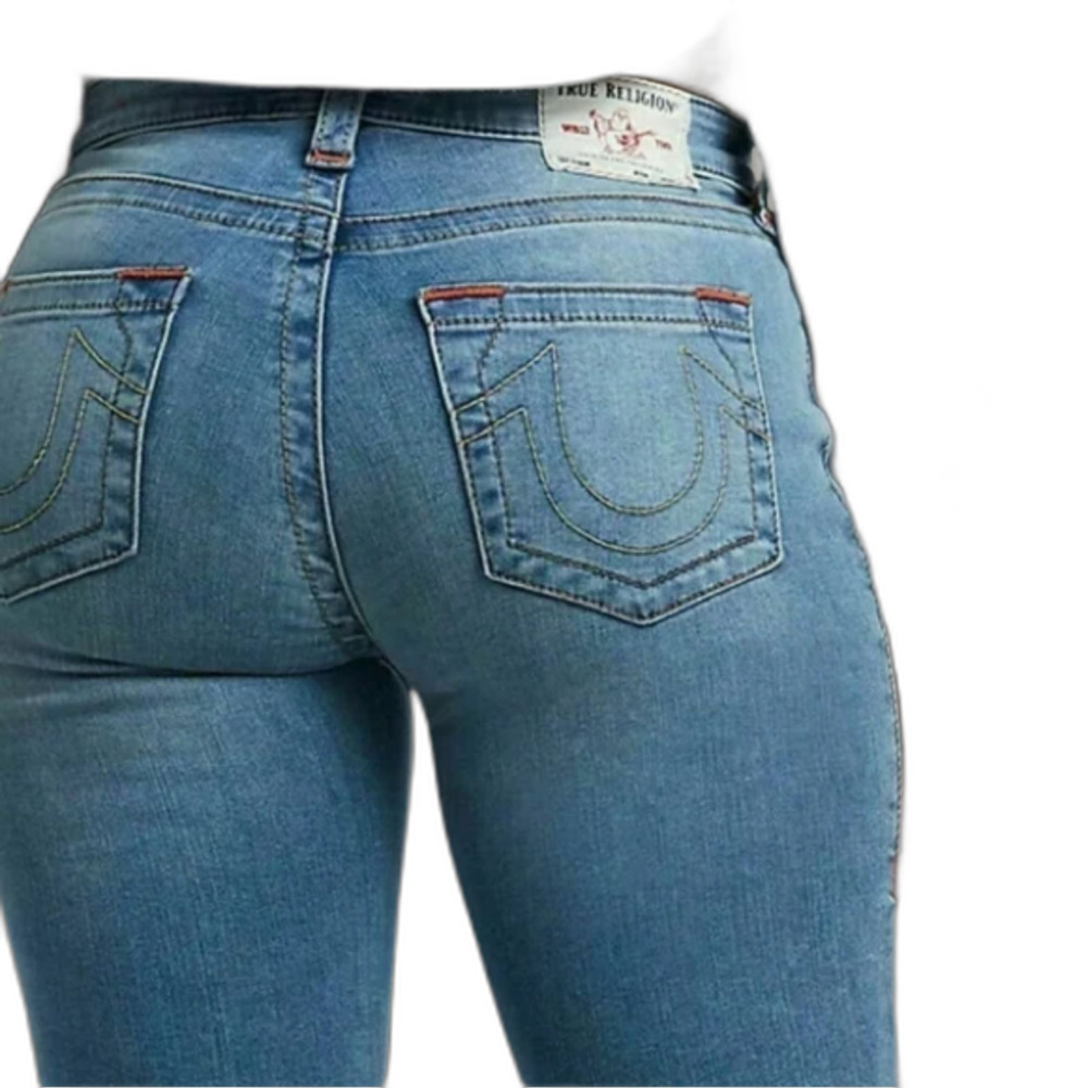 True Religion Halle High Rise Skinny Jeans – Women’s Sz 28 – Signature Stitching